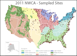 Map of NWCA Sites