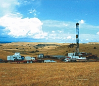 Photo showing a mining location in the grasslands.