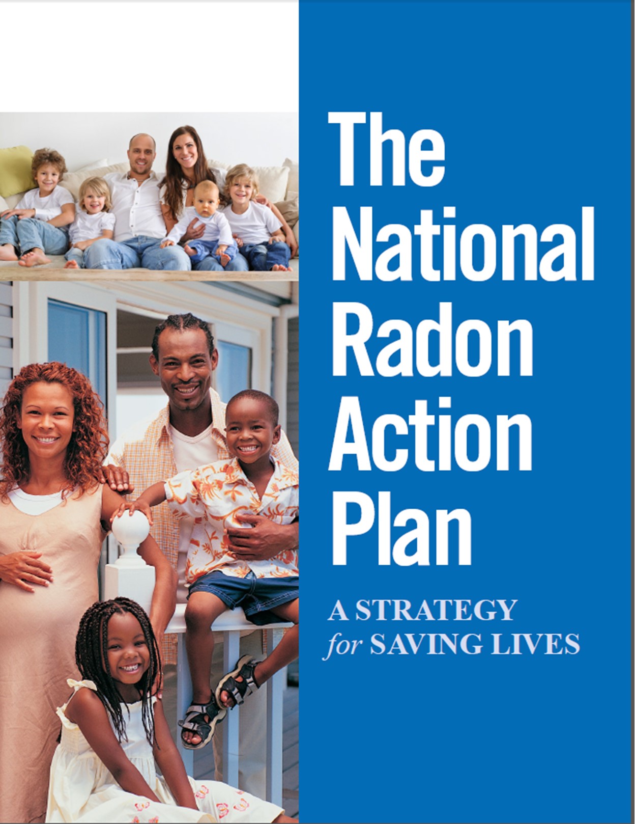 National Radon Action Plan cover with two families pictured.