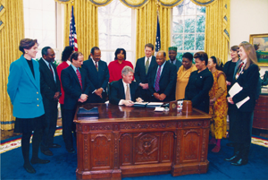  President Clinton signing the EJ Executive Order in 1994.