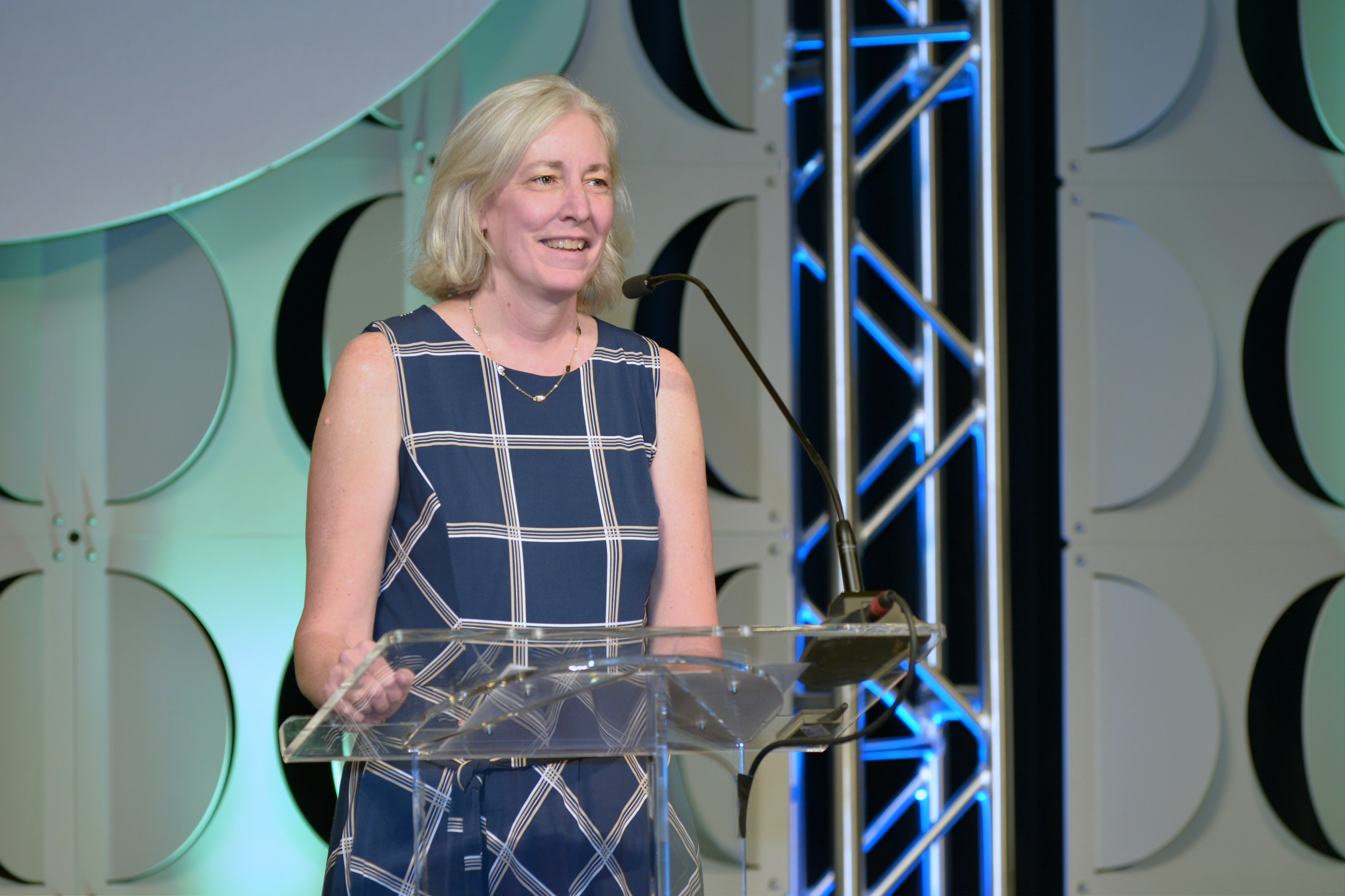 Veronica Blette, EPA WaterSense Branch Chief in the Office of Wastewater Management, presenting the 2018 WaterSense Awards.