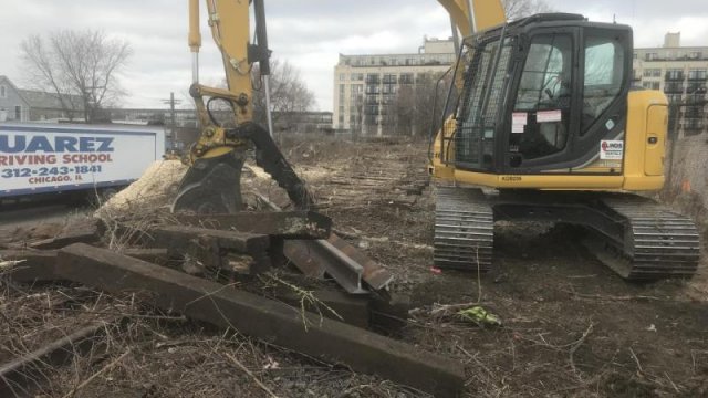 Removal of BNSF steel rails and ties between 16th and 18th Streets