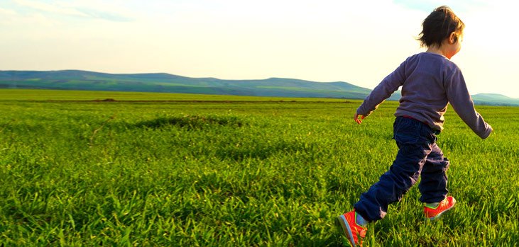 a child running