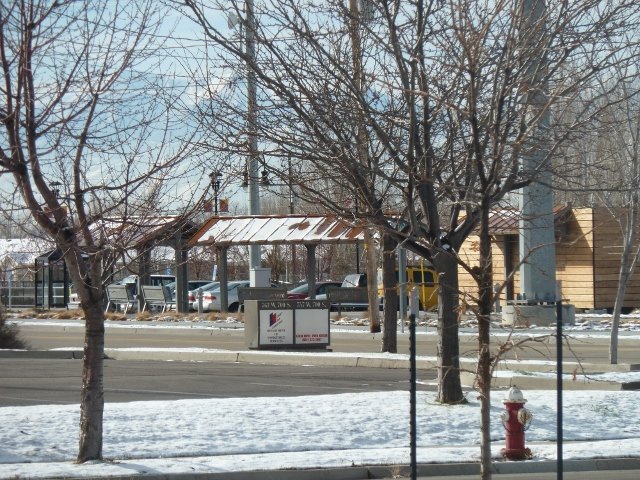 Utah Commuter Rail stop located southwest of the Hatchco property. The Utah Commuter Rail Parking Lot is in the foreground. 