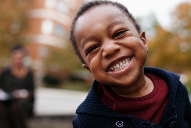 Picture of a child smiling