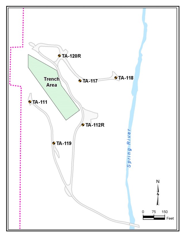 image of Figure 5 Trench area monitoring well locations
