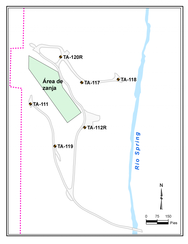 image of Figure 5 Trench area monitoring well locations final spanish