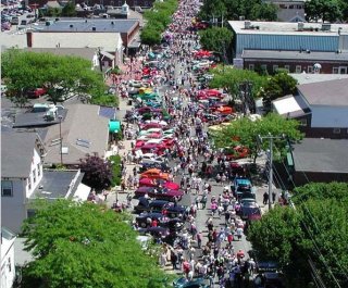 Aerial view of Main Street Hyannis