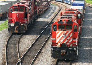 Locomotive at a port location