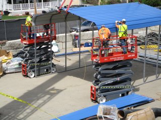 Assembly of Canopy Used to Protect Filter Presses – May 2017