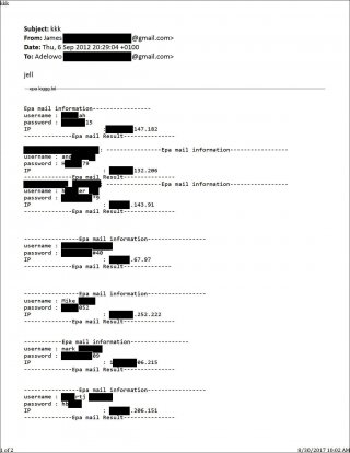 Gallery Image 4: Captured EPA credentials