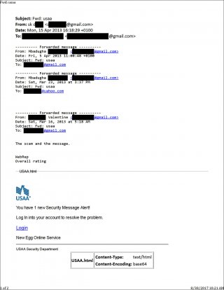 Gallery Image 8: Phishing email sent to bank customers