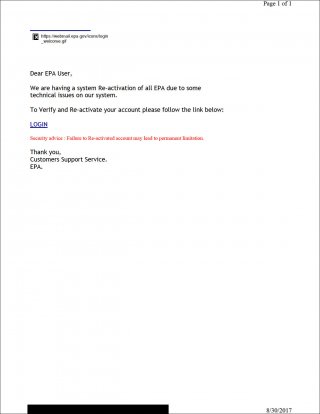 Gallery Image 2: Phishing email example