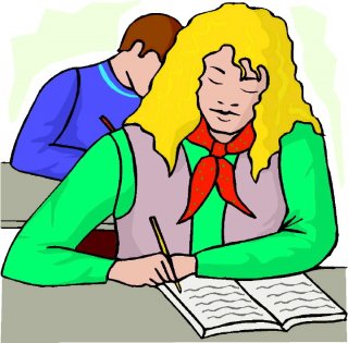 Person taking a test.