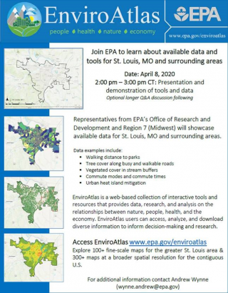 image of EnviroAtlas webinar flyer