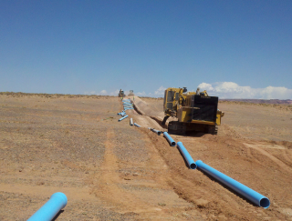 Water pipes under construction