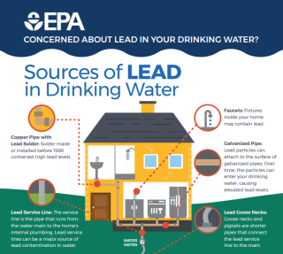 Sources of Lead in Drinking Water Infographic