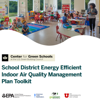 Cover of the IAQ Management Plan Toolkit depicting an elementary school classroom