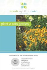 Soak Up the Rain Customizable Rain Garden Poster