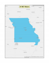 Map of the no-discharge zone established for Missouri waters