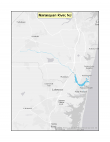 Map of no-discharge zone established for Manasquan River, NJ