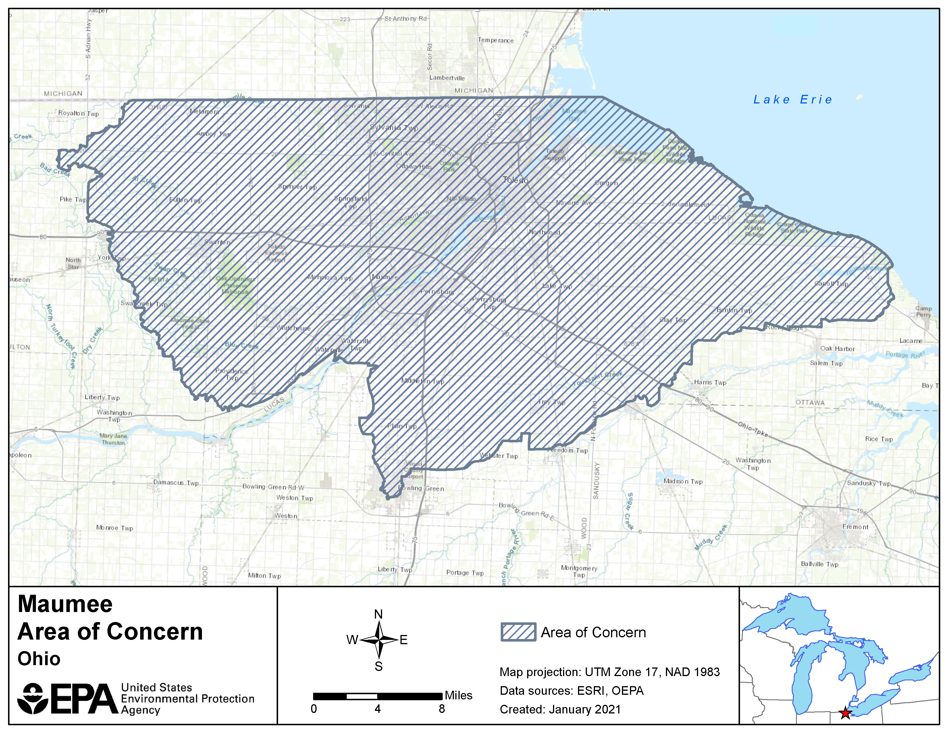 Maumee AOC Boundary