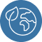 Earth and leaf icon