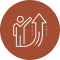 Person and up arrow icon