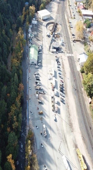 Sacramento River and Dunsmuir Railyard before response and restoration
