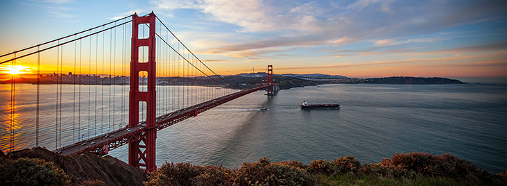 Golden Gate Bridge and San Francisco Skyline