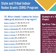the State and Tribal Indoor Radon Grants (SIRG) Program document