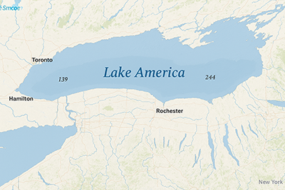 Map of Lake America