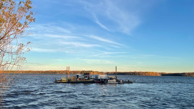 Dredging continues in the Wire Mill Delta