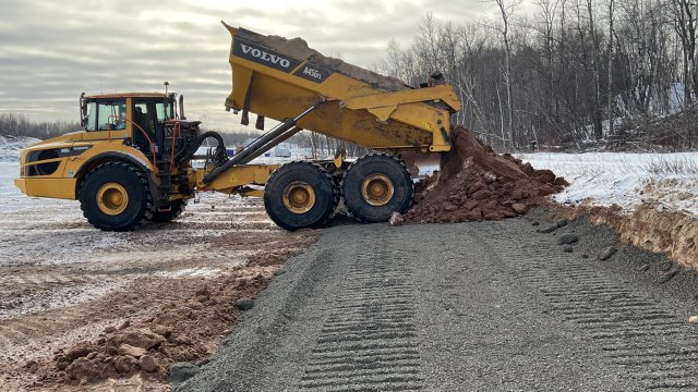 Photo of cap material placed following mechanical dredging in the Shallow Sheltered Bay.