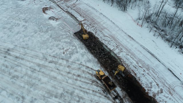 Mechanical dredging of the Shallow Sheltered Bay continues.