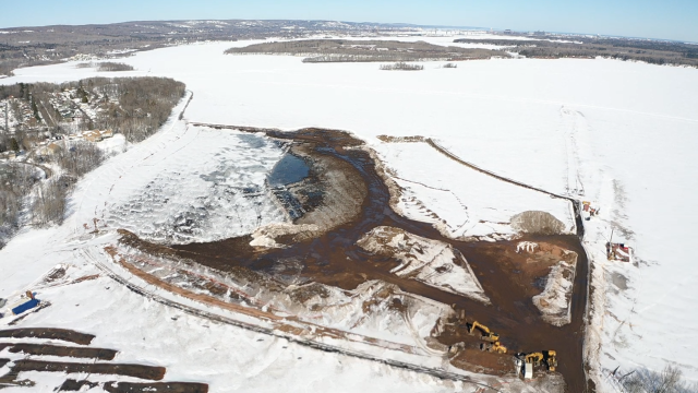 Mechanical dredging of the Shallow Sheltered Bay continues.