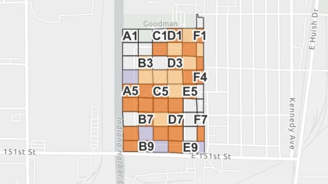 gridded out area of zone 1