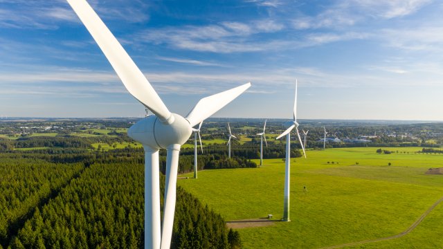 wind turbine in field