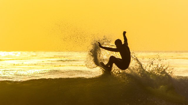 surfer riding wave