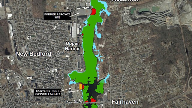 Latest Map of New Bedford Harbor Cleanup Areas