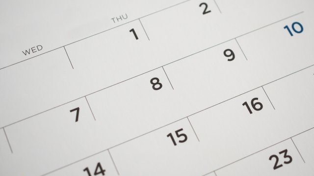 Close up view of one month in a calendar. Adobe Stock image