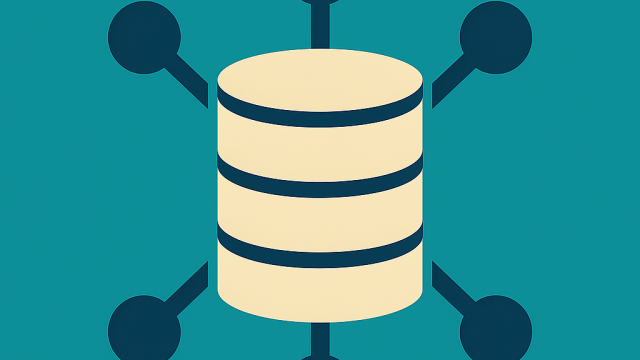 A dataset icon in front of a web 