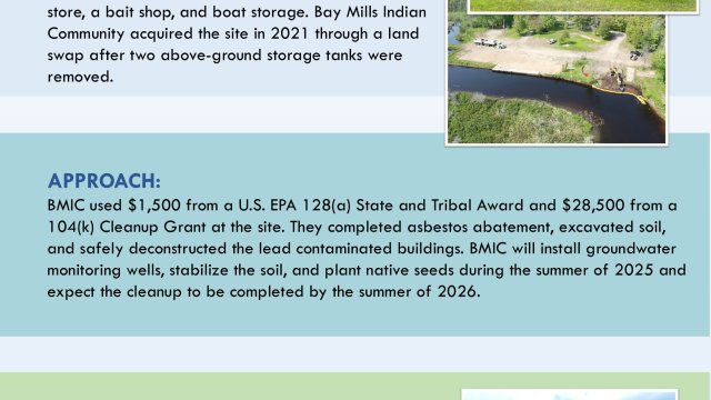 EPA Region 5 Brownfields, Bay Mills Indian Community, Chippewa Landing
