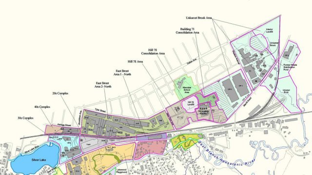 Map of GE-Housatonic River Cleanup Areas