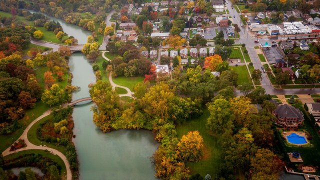 Town with river