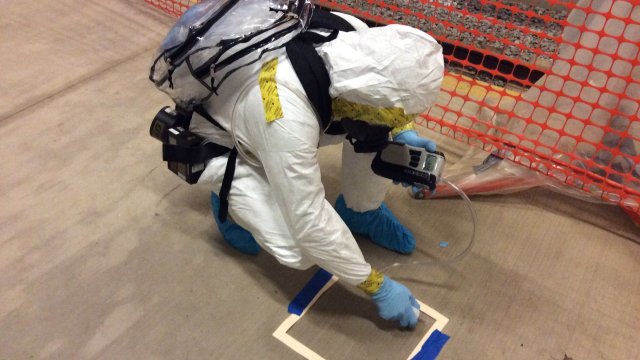Environmental sampling with a vacuum 