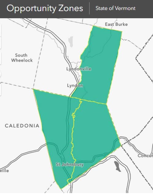 State of Vermont Opportunity Zones Map