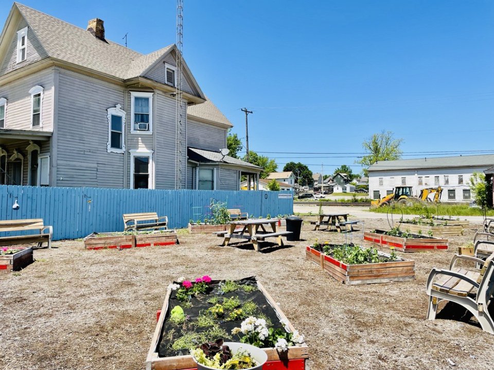 Threshold Residential Services sensory garden near Taggart St. 