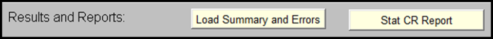 Screen capture of the two buttons associated with the Results and Reports on the AQS batch screen