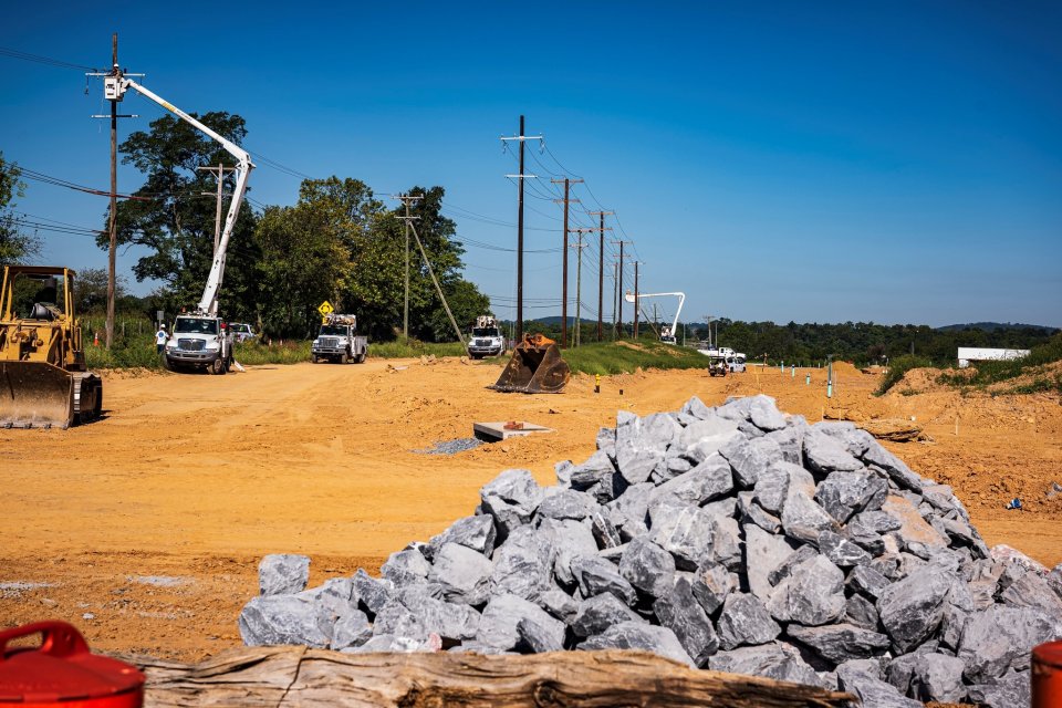 Active construction site